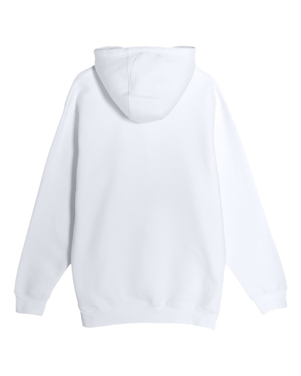 Unisex Heavyweight Pullover Hooded Sweatshirt - Back - B500C9002 - White