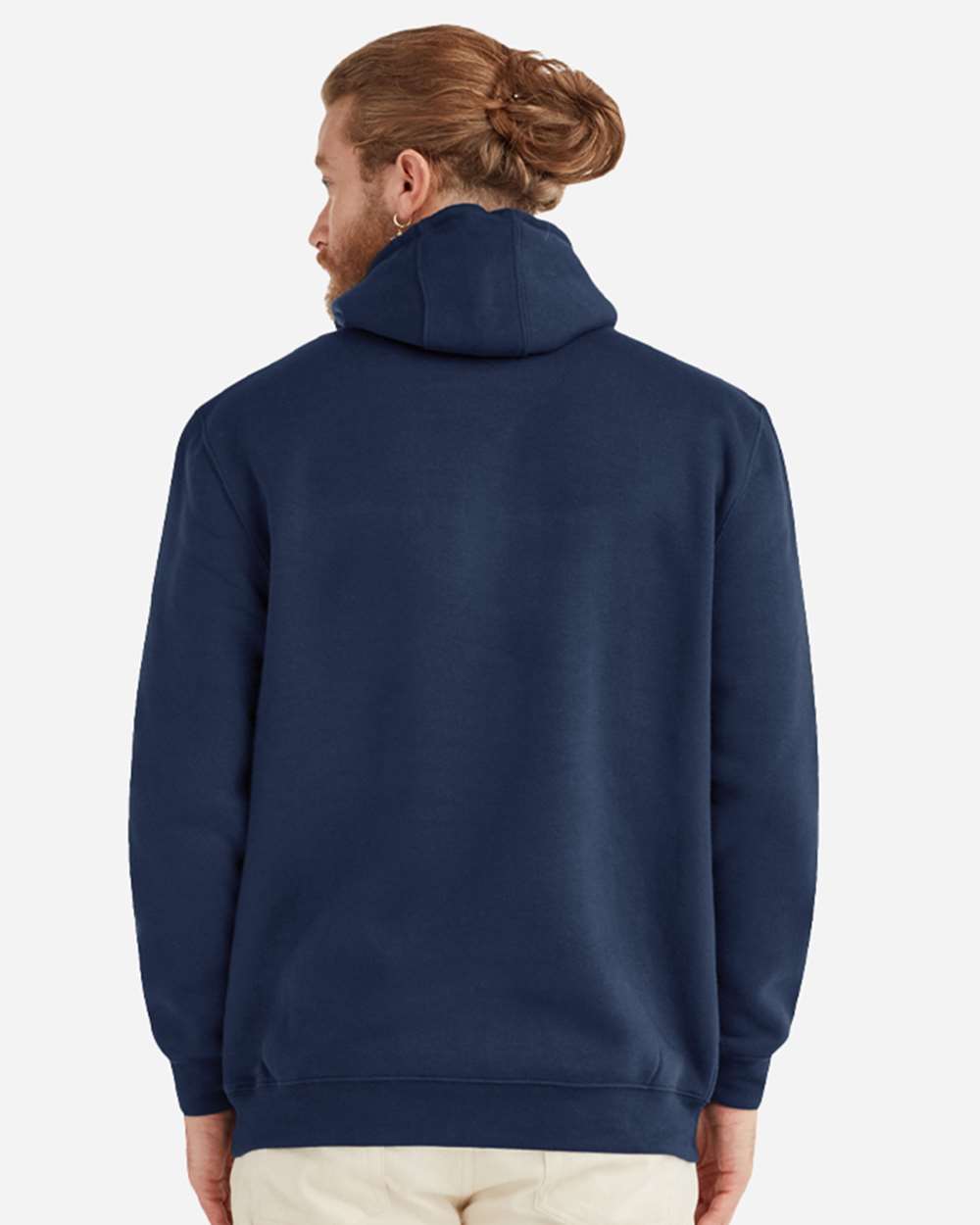 Unisex Heavyweight Pullover Hooded Sweatshirt - OnModelBack - B500C9652 - Navy
