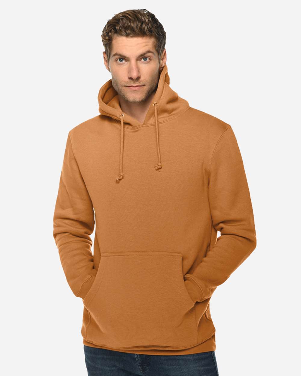 Unisex Heavyweight Pullover Hooded Sweatshirt - OnModelFront - B500C9602 - Meerkat