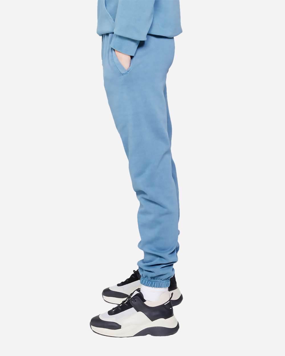 Unisex Urban Joggers - OnModelSide - B498C9252 - Pebble Blue