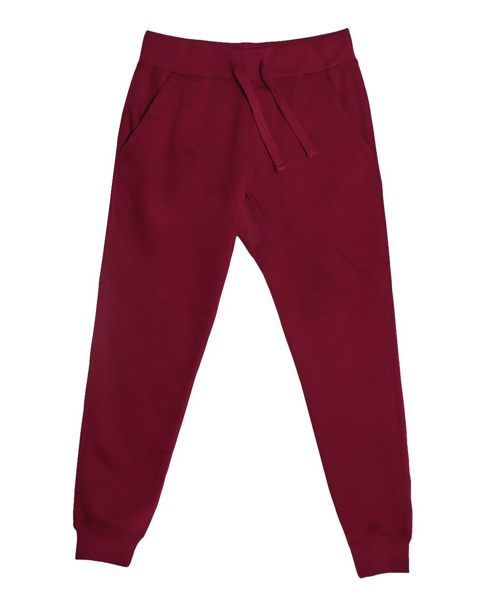 Unisex Premium Jogger Pants - Front - B503C9533 - Burgundy