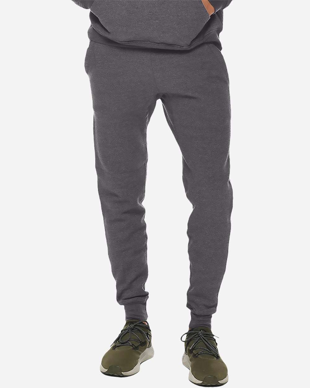 Unisex Premium Jogger Pants - OnModelFront - B503C9592 - Charcoal Heather