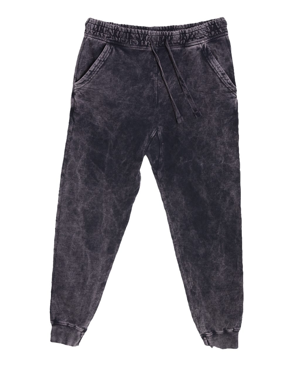 Unisex Vintage Joggers - Front - B504C9502 - Cloud Black