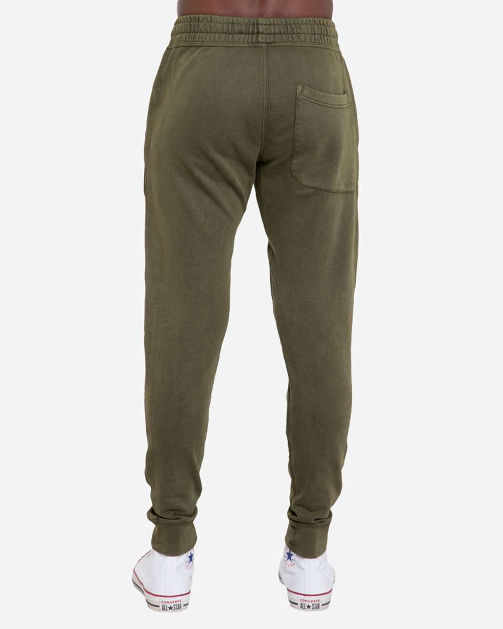 Unisex Vintage Joggers - OnModelBack - B504C9542 - Vintage Olive