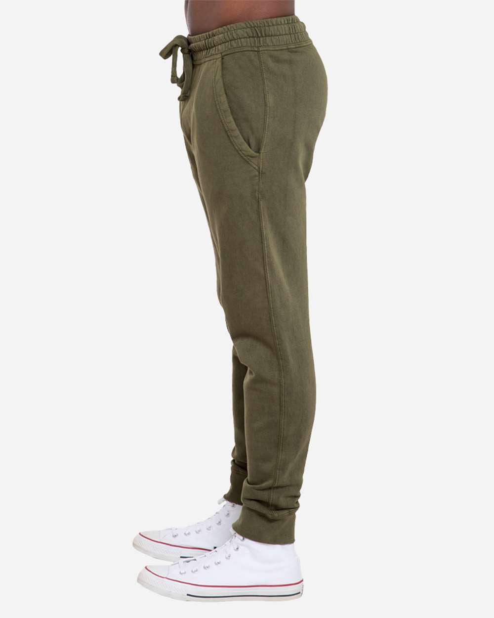 Unisex Vintage Joggers - OnModelSide - B504C9542 - Vintage Olive