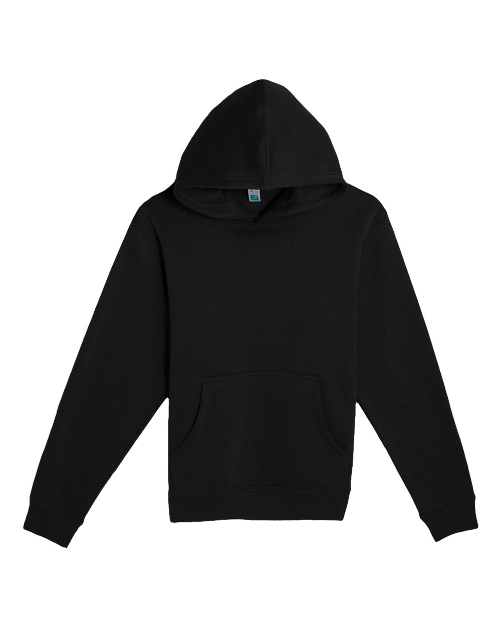 Youth Premium Pullover Hooded Sweatshirt - Front - B490C9502 - Black