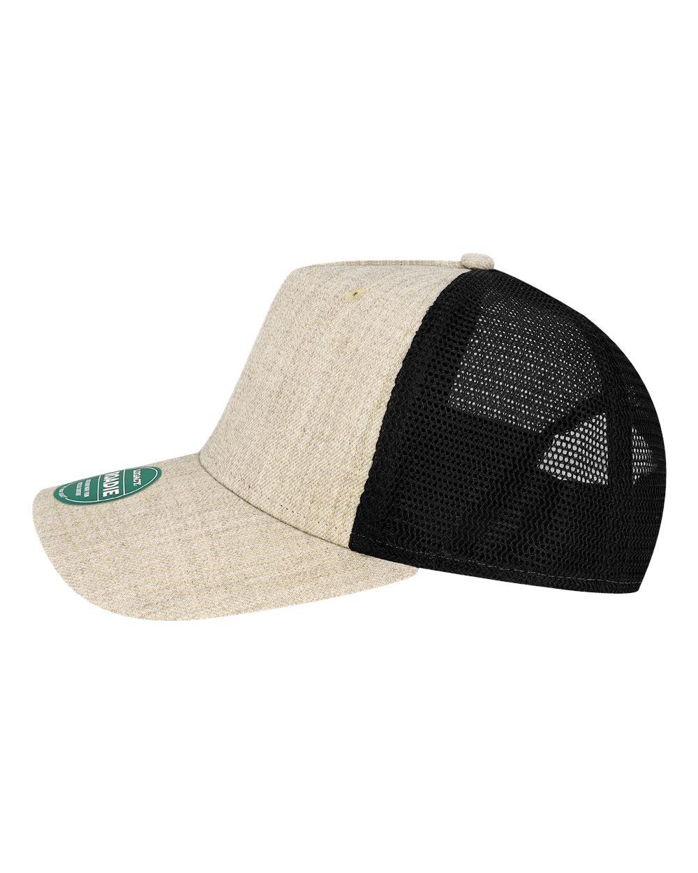 Five-Panel Trucker Cap - DirectSide - B93795240 - Heather Tan/ Black