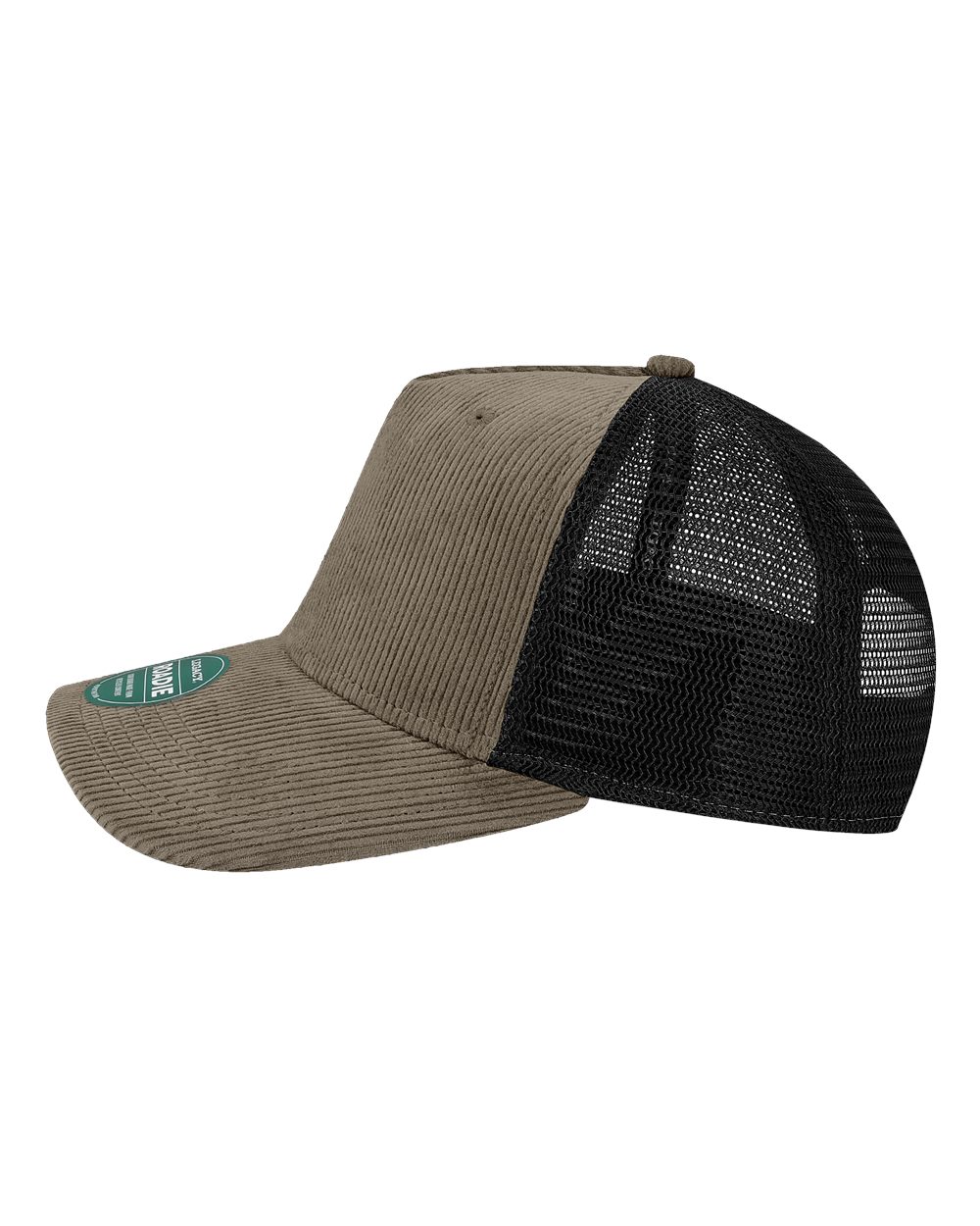 Five-Panel Trucker Cap - DirectSide - B93795400 - Dark Grey Corduroy/ Black