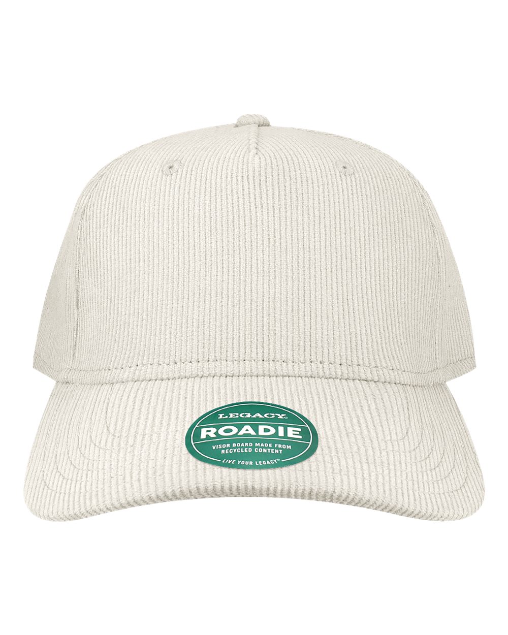 Five-Panel Trucker Cap - Front - B93795020 - Ivory Corduroy
