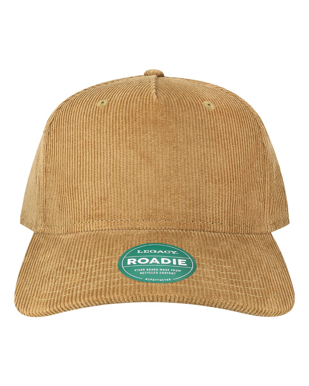 Five-Panel Trucker Cap - Front - B93795410 - Khaki Corduroy