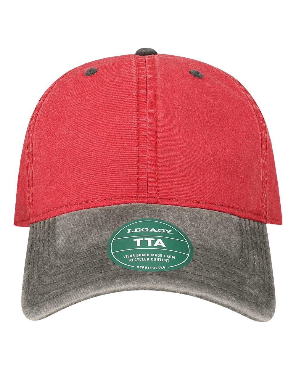 Terra Twill Cap - Front - B28595210 - Weathered Red/ Cinder