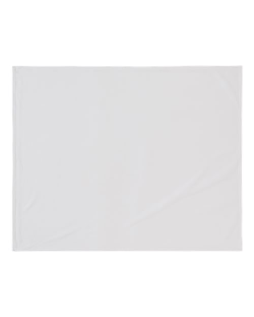 Sublimation Brushed Fleece Blanket - Front - B08366000 - White