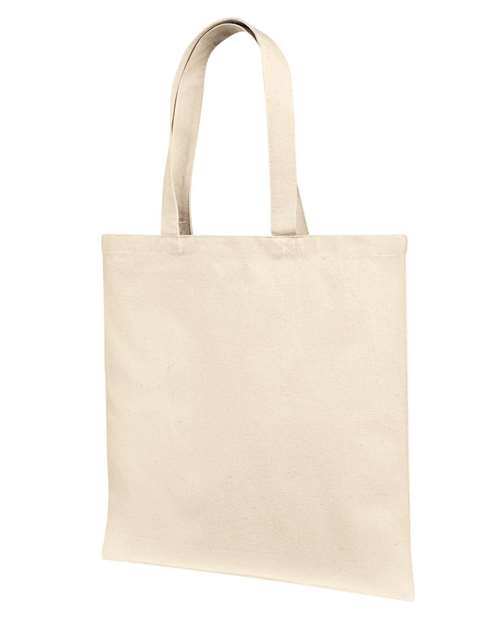 Cotton Canvas Tote Bag With Self Fabric Handles - Front - B65666240 - Natural
