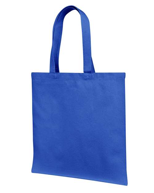 Cotton Canvas Tote Bag With Self Fabric Handles - Front - B65666750 - Royal