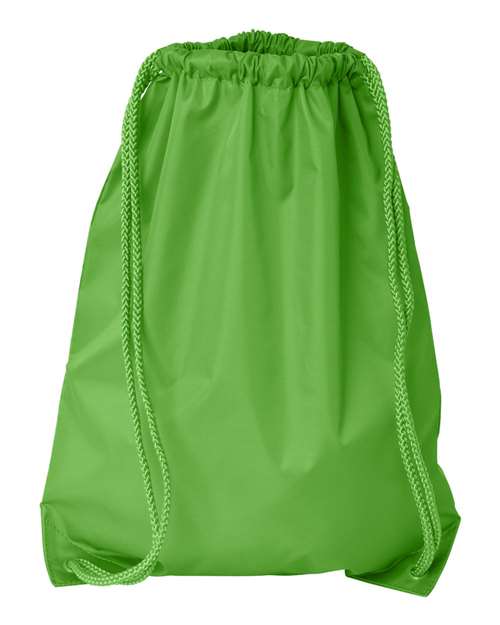 Drawstring Pack with DUROcord - Front - B71066170 - Lime Green