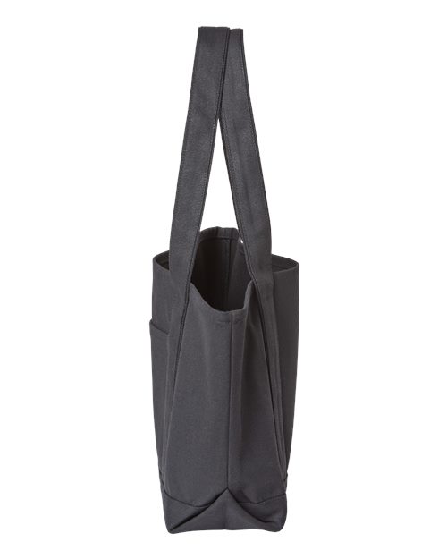 Windward Large Cotton Canvas Classic Resort Tote - DirectSide - B72466510 - Black/ Black