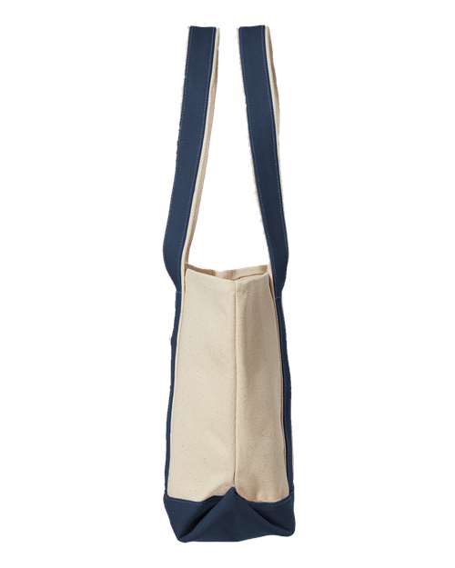 Windward Large Cotton Canvas Classic Resort Tote - DirectSide - B72466650 - Natural/ Navy