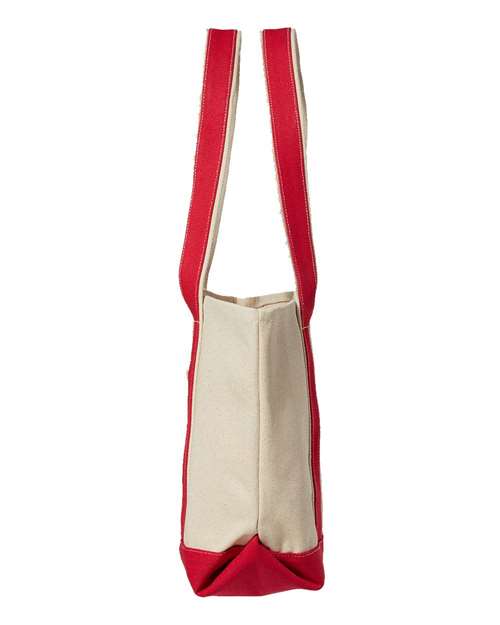 Windward Large Cotton Canvas Classic Resort Tote - DirectSide - B72466700 - Natural/ Red