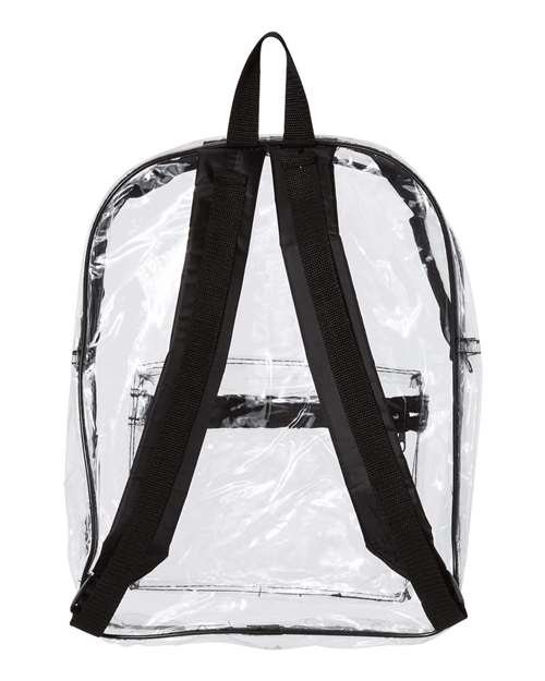 Clear PVC Backpack - Back - B19866500 - Black