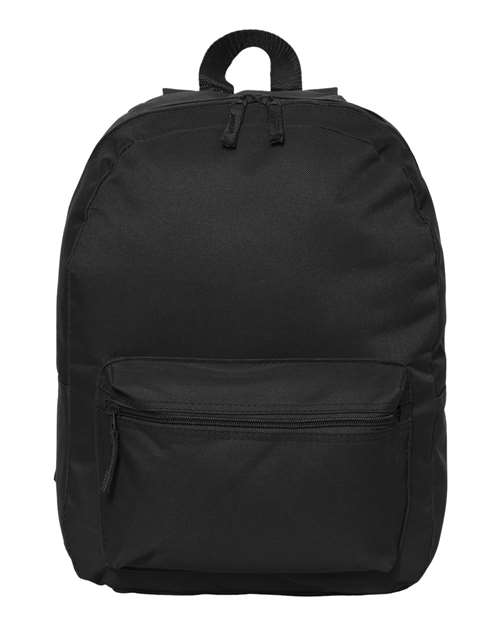 16" Basic Backpack - Front - B04766500 - Black
