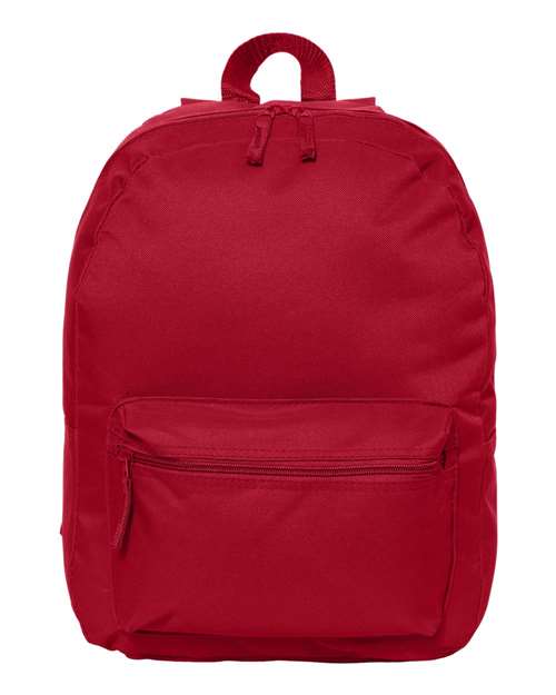 16" Basic Backpack - Front - B04766700 - Red