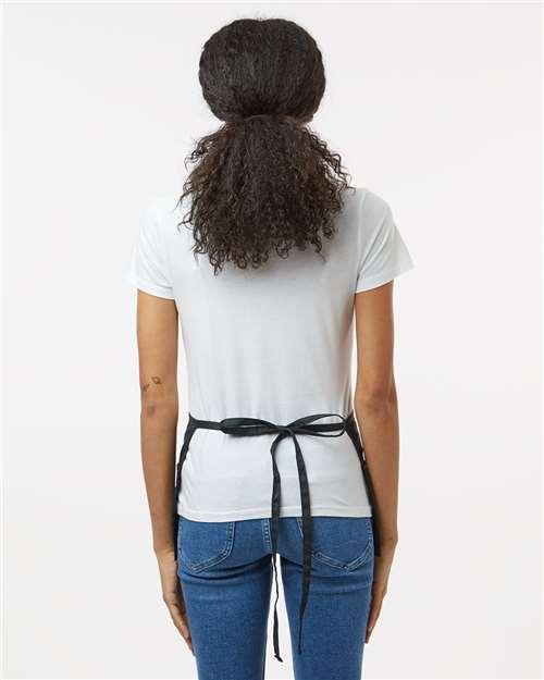 Midweight Cotton Twill Waist Apron - OnModelBack - B04966500 - Black
