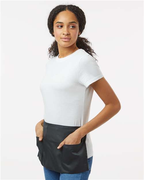 Midweight Cotton Twill Waist Apron - OnModelSide - B04966500 - Black