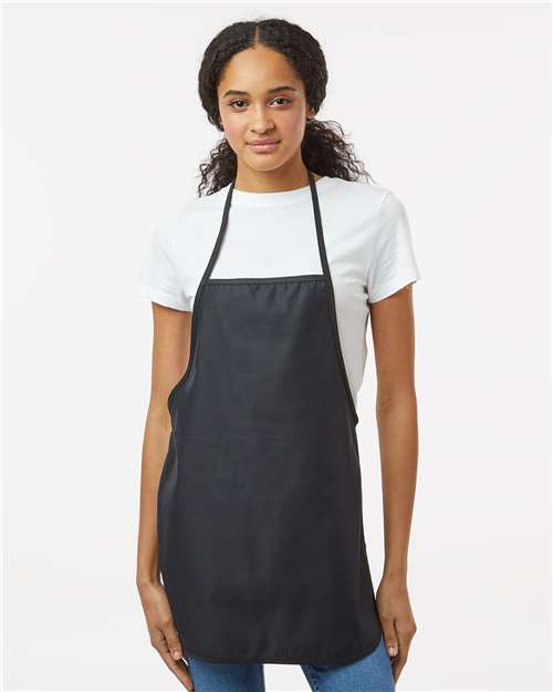 Midweight Cotton Twill Butcher Apron - OnModelFront - B05066500 - Black