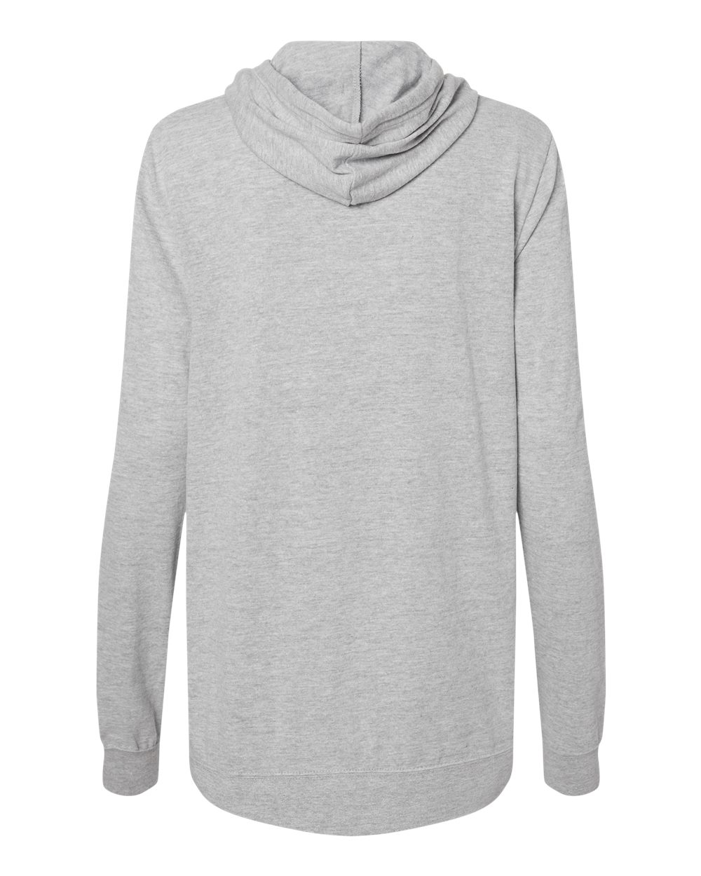 Women's Sueded Jersey Hooded Sweatshirt - Back - B07452583 - Heather