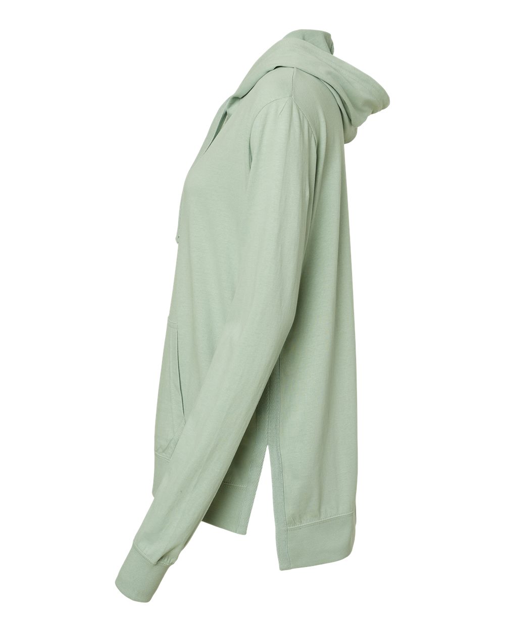 Women's Sueded Jersey Hooded Sweatshirt - DirectSide - B07452653 - Greenstone