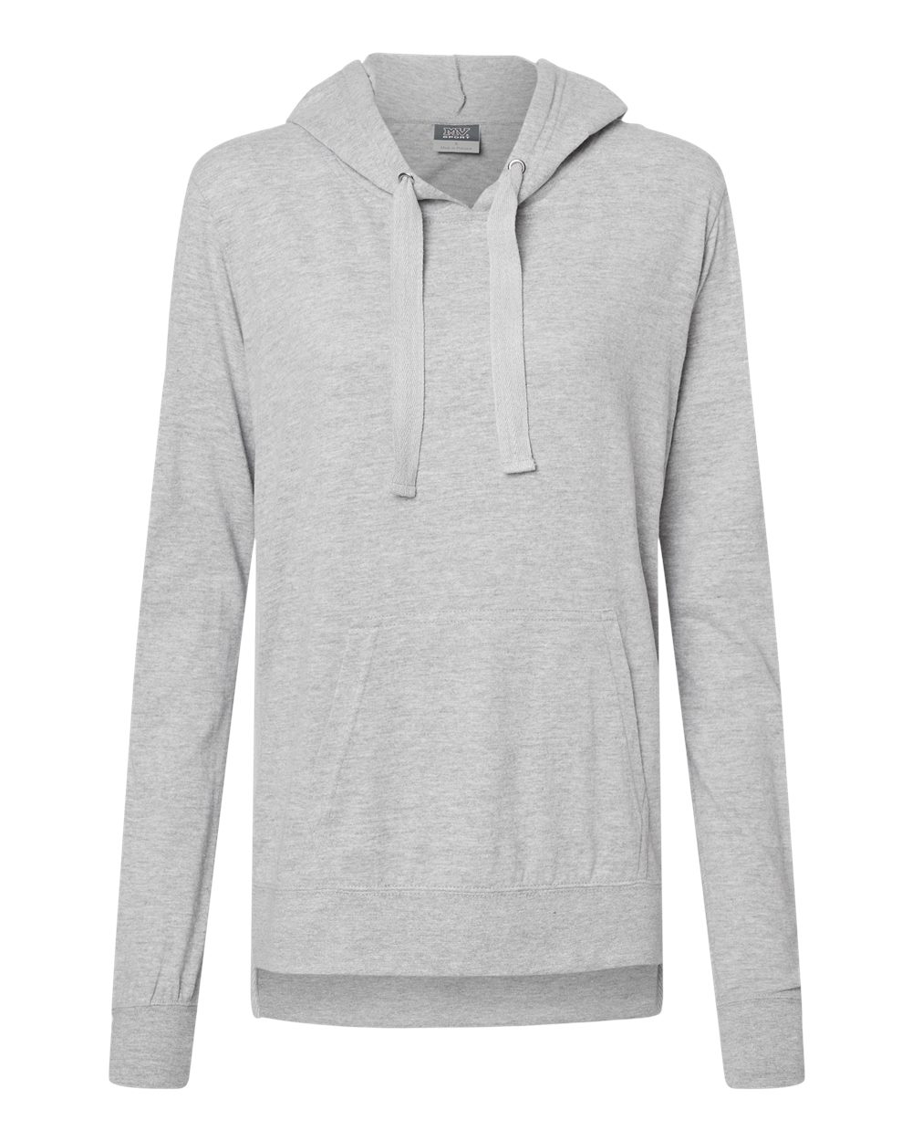 Women's Sueded Jersey Hooded Sweatshirt - Front - B07452583 - Heather