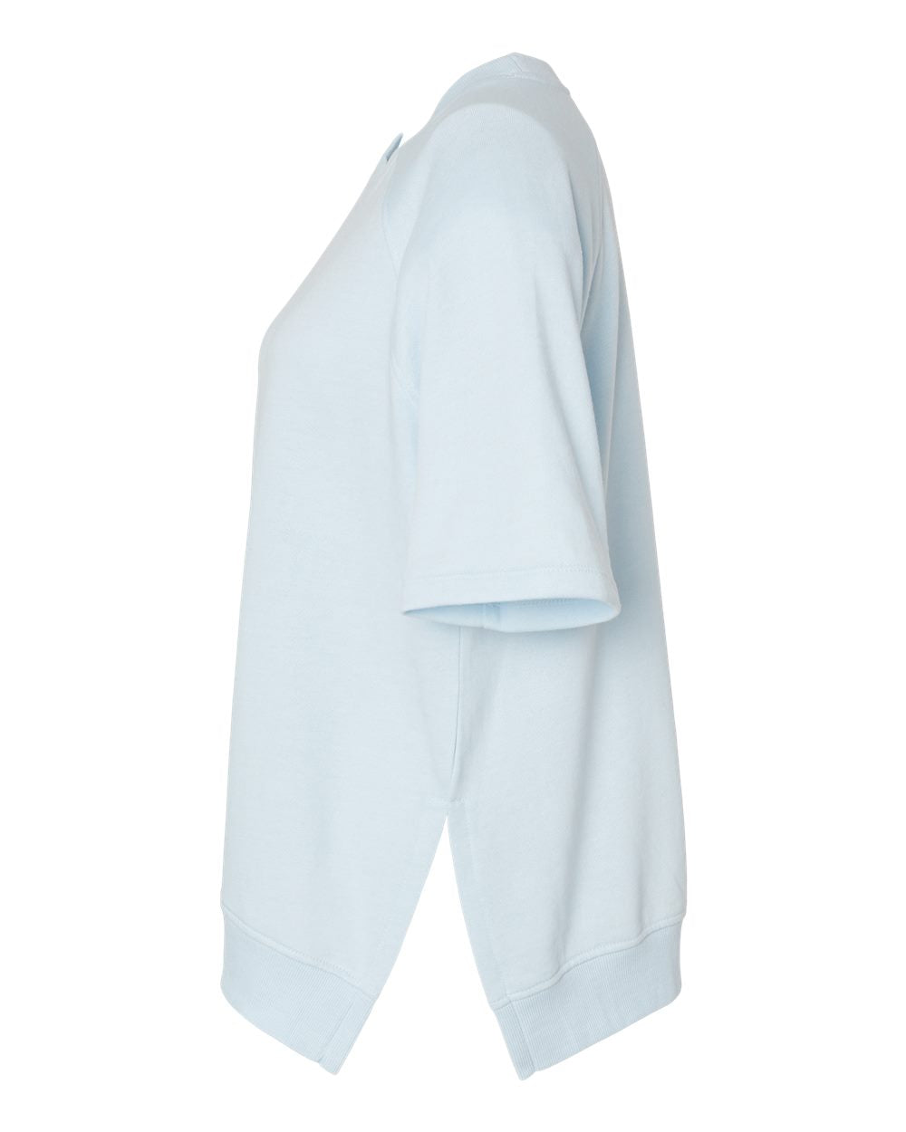 Women's French Terry Short Sleeve Crewneck Sweatshirt - DirectSide - B14552253 - Arctic Blue