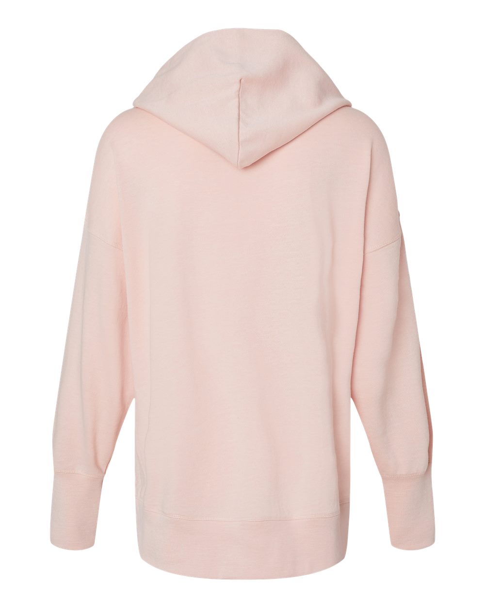 Women's French Terry Hooded Sweatshirt - Back - B14852303 - Cameo Pink