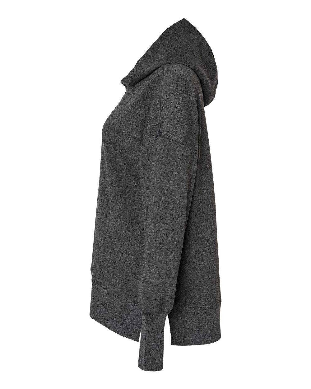 Women's French Terry Hooded Sweatshirt - DirectSide - B14852093 - Charcoal