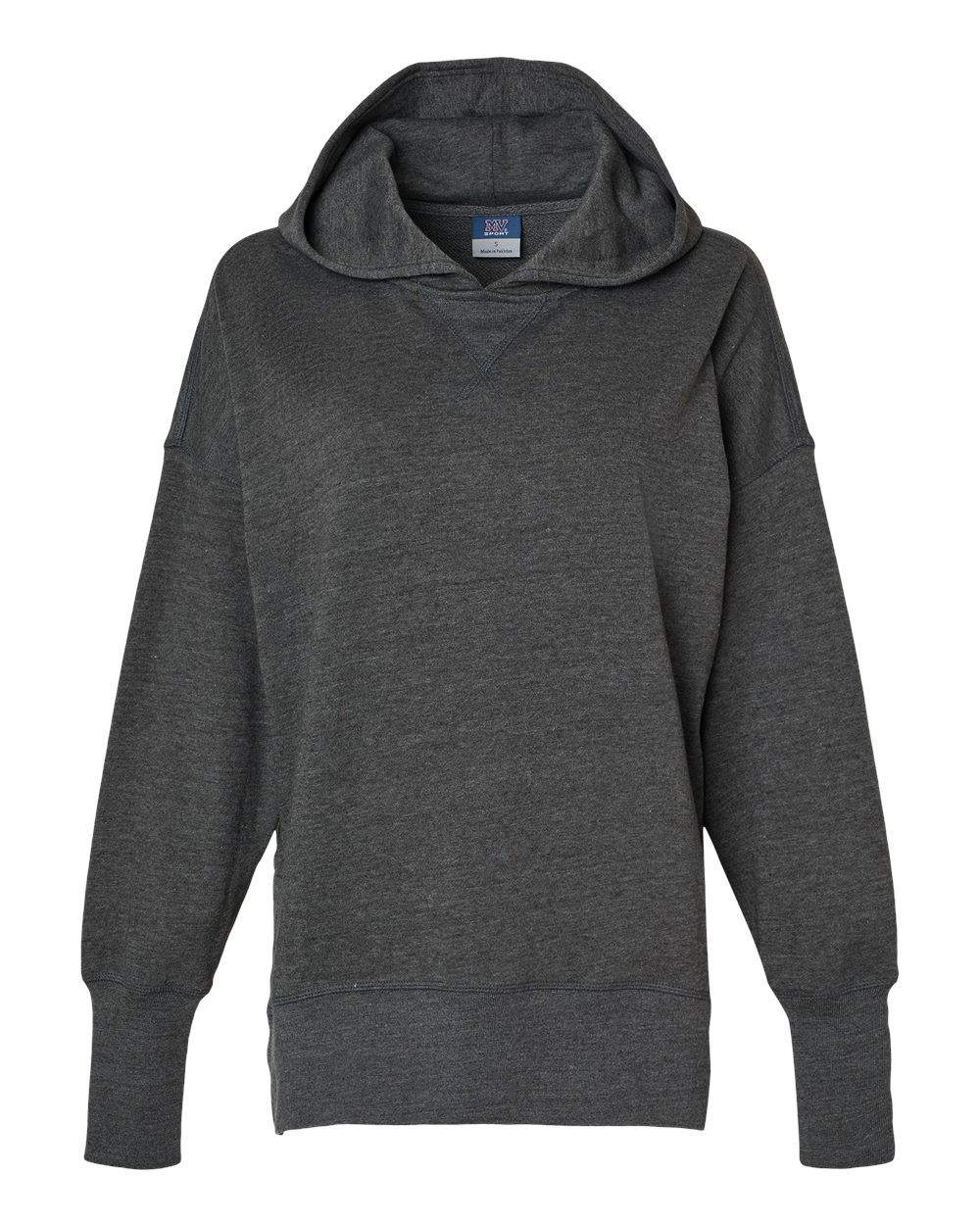 Women's French Terry Hooded Sweatshirt - Front - B14852093 - Charcoal
