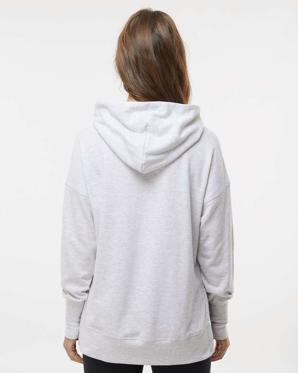 Women's French Terry Hooded Sweatshirt - OnModelBack - B14852023 - Ash