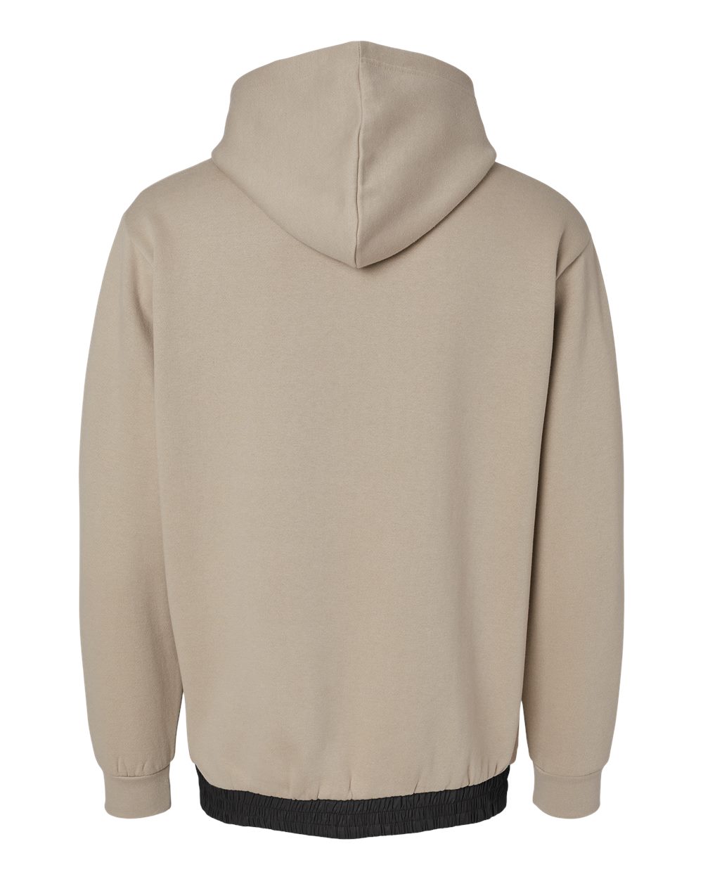 Unisex Mixed Media Hooded Sweatshirt - Back - B14952003 - Atmosphere/ Black