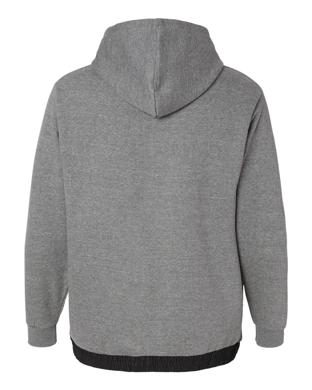 Unisex Mixed Media Hooded Sweatshirt - Back - B14952133 - Graphite/ Black