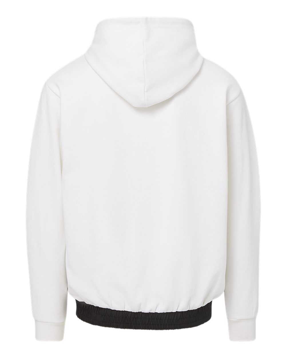 Unisex Mixed Media Hooded Sweatshirt - Back - B14952593 - White/ Black