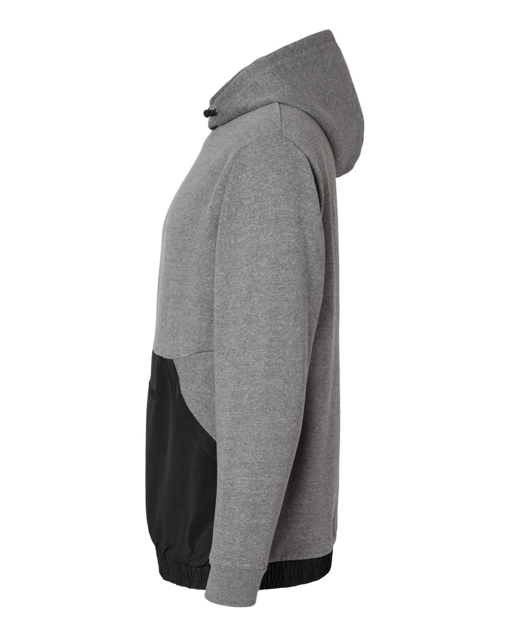 Unisex Mixed Media Hooded Sweatshirt - DirectSide - B14952133 - Graphite/ Black