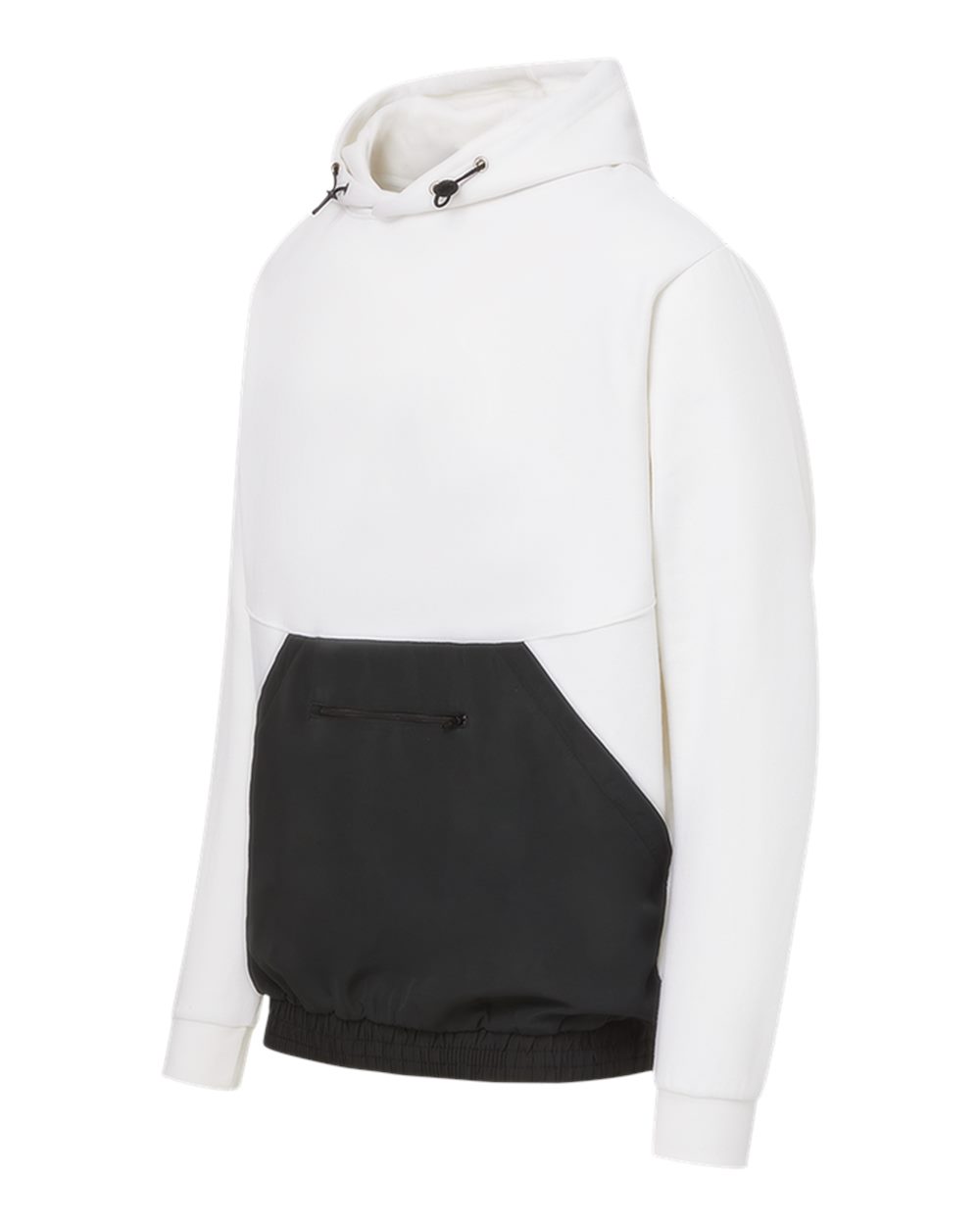 Unisex Mixed Media Hooded Sweatshirt - DirectSide - B14952593 - White/ Black