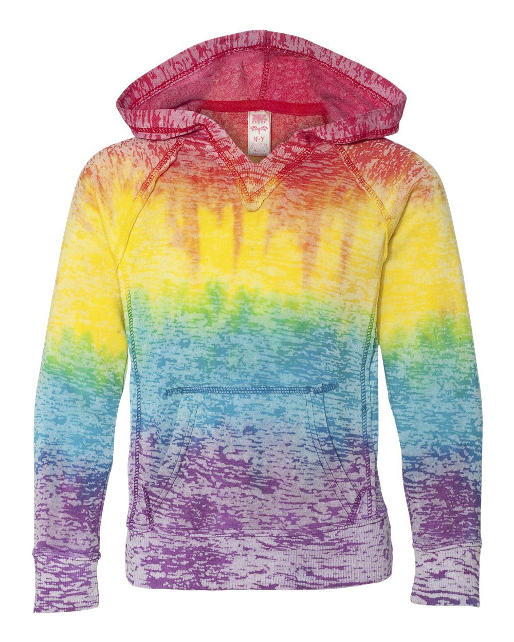 Girls’ Courtney Burnout V-Notch Hooded Sweatshirt - styleImage