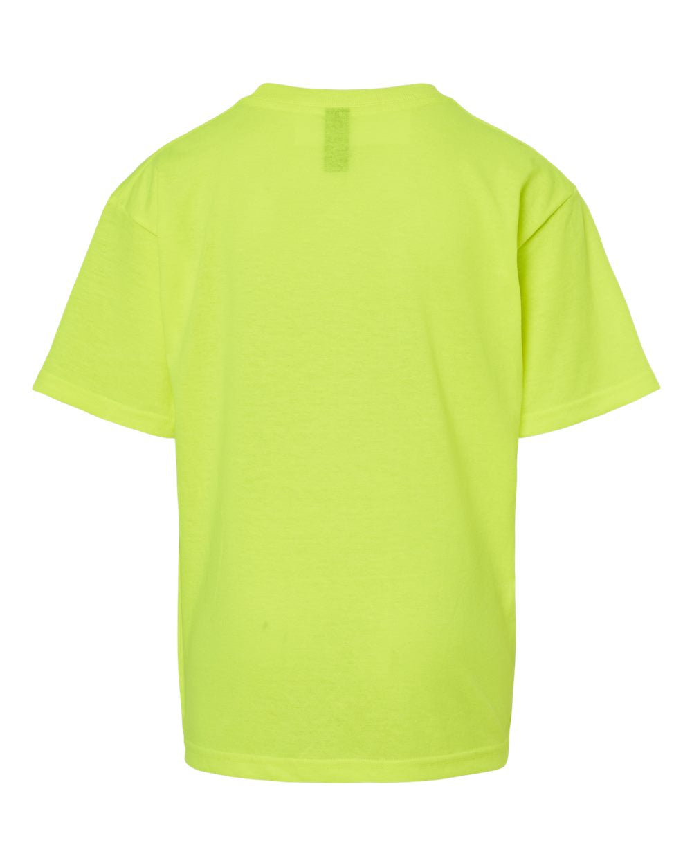 Youth Gold Soft Touch T-Shirt - Back - B01842162 - Safety Green