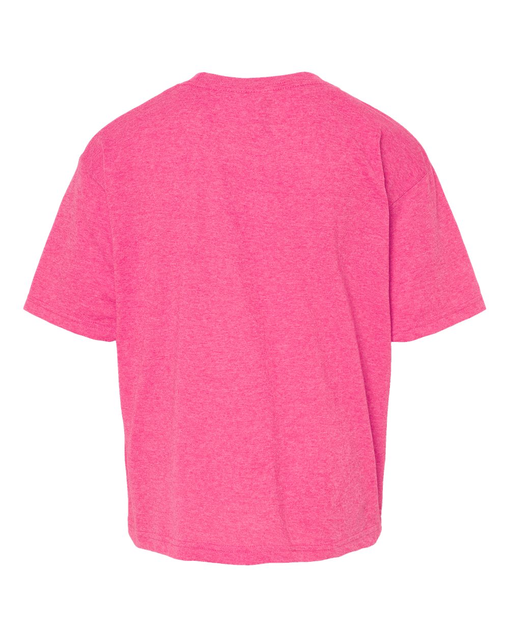 Youth Gold Soft Touch T-Shirt - Back - B01842312 - Neon Pink