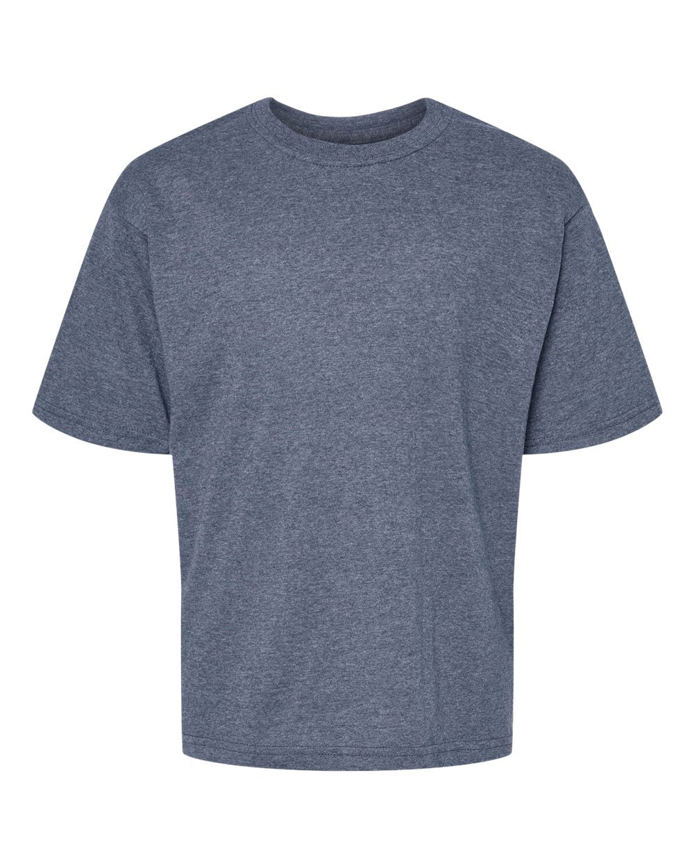 Youth Gold Soft Touch T-Shirt - Front - B01842102 - Heather Navy