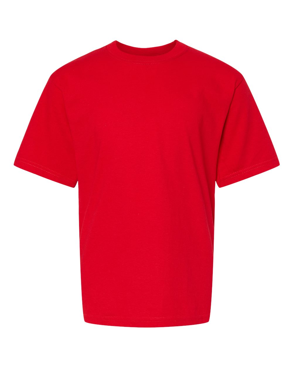 Youth Gold Soft Touch T-Shirt - Front - B01842132 - Deep Red