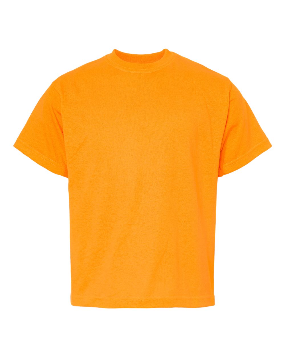 Youth Gold Soft Touch T-Shirt - Front - B01842152 - Safety Orange
