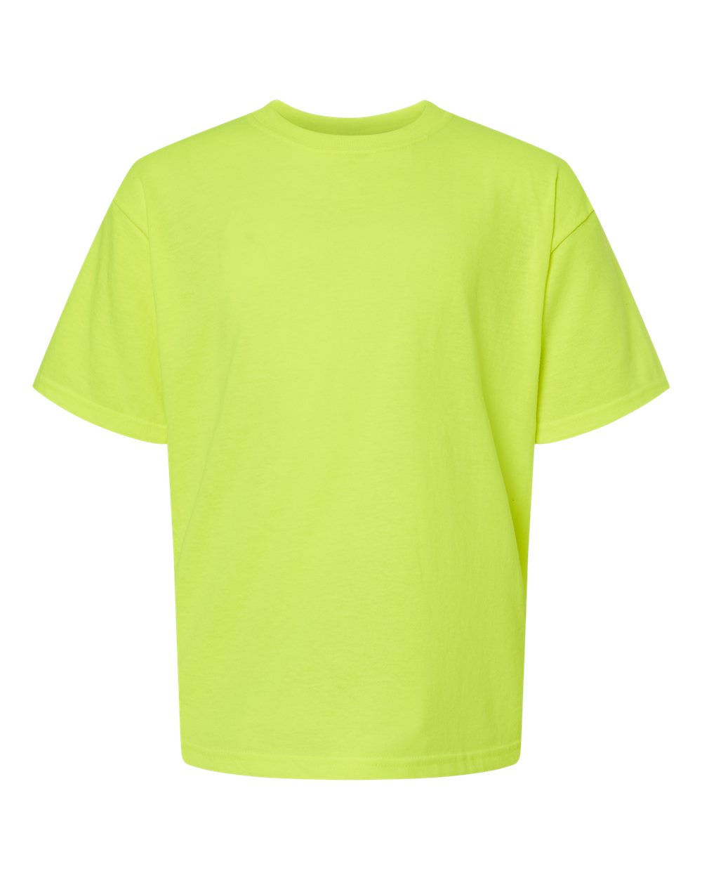 Youth Gold Soft Touch T-Shirt - Front - B01842162 - Safety Green