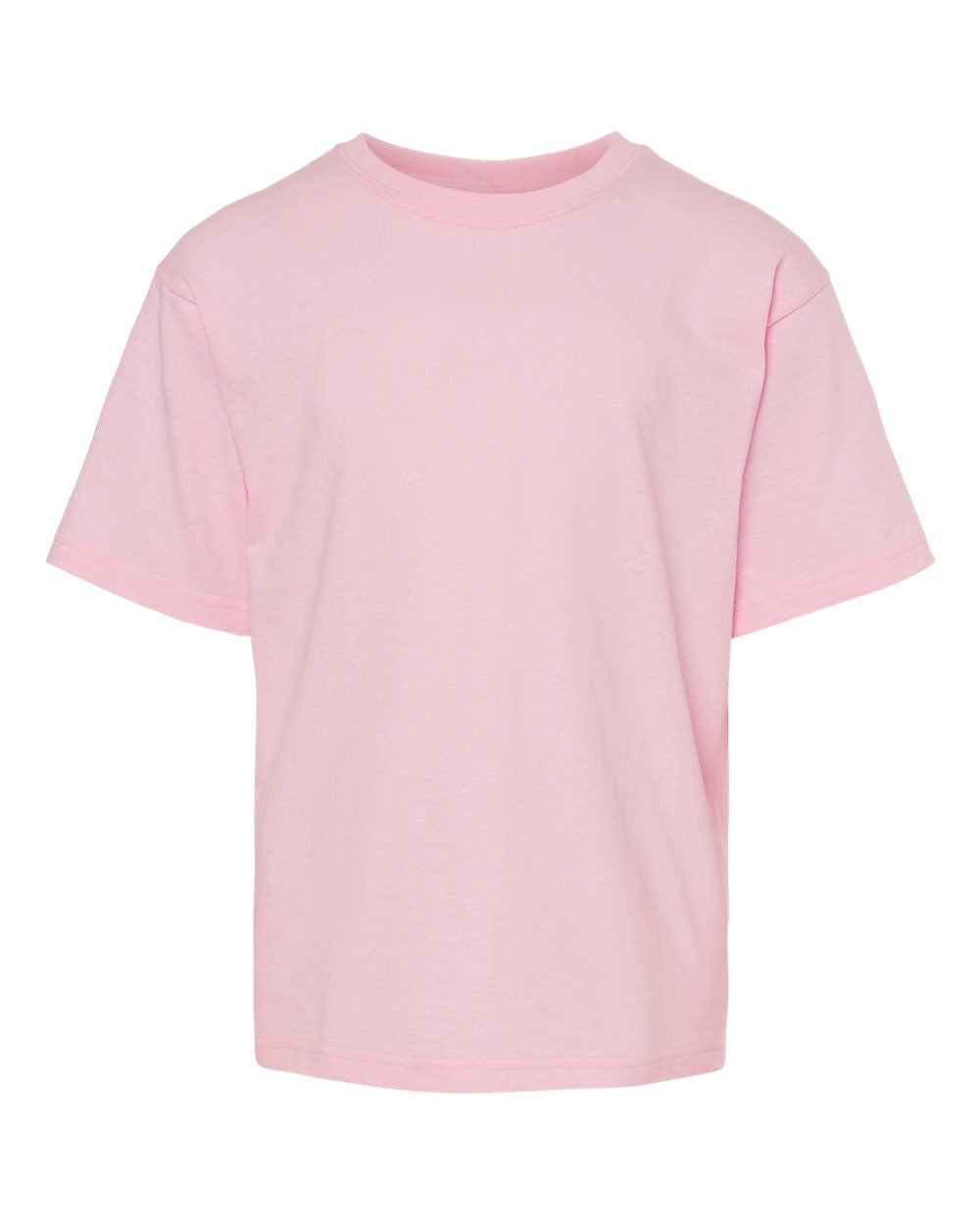 Youth Gold Soft Touch T-Shirt - Front - B01842302 - Light Pink