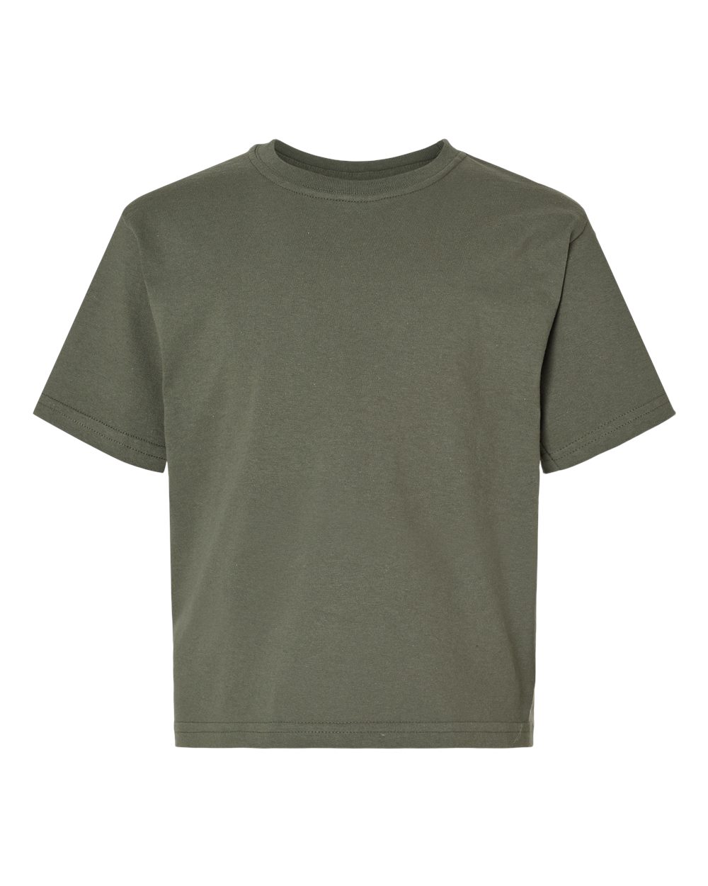 Youth Gold Soft Touch T-Shirt - Front - B01842522 - Military Green